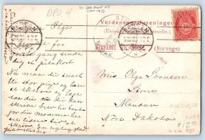DPO (1907-1913) Stone ND Postcard Hotel Building Ved Byparkern Bergen Norway