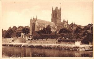 uk19520 worcester cathedral SW real photo uk