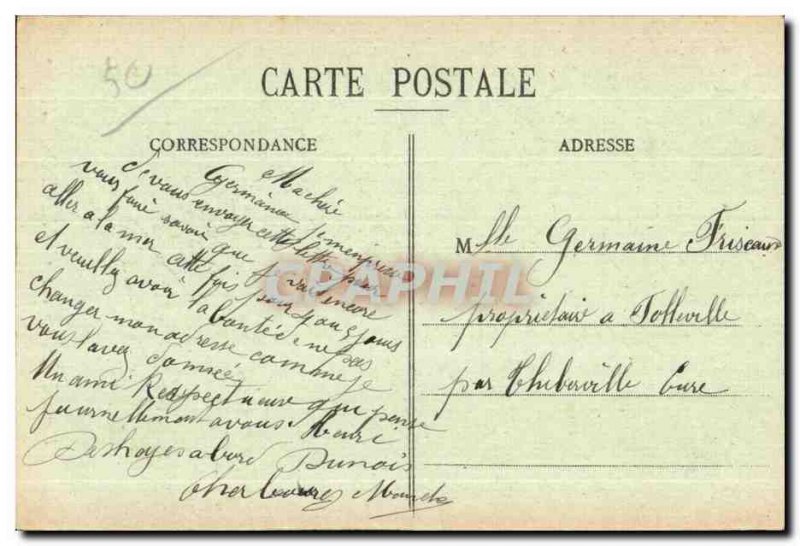 Old Postcard A Thought Cherbourg