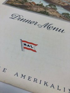 NAL Den Norske Amerikalinje Dinner Menu June 1960