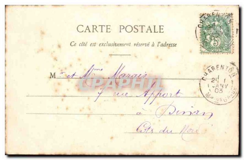 Postcard Old New Year Woman