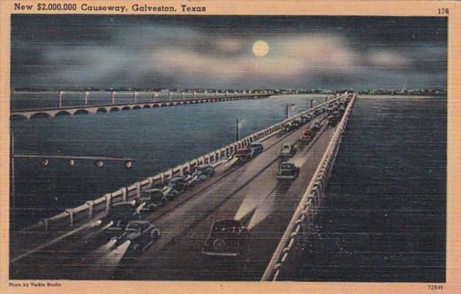 Texas Galveston New $ 2,000,000 Causeway 1943