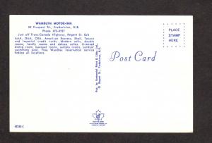 NB Wandlyn Motor Inn Motel Fredericton New Brunswick Canada Carte Postale PC