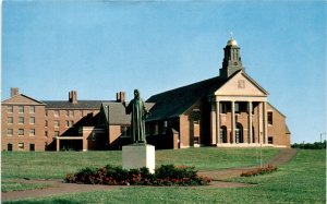 Merrimack College Chapel & Christ Statue Postcard P26399