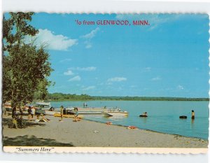Postcard Summers Here, from Glenwood, Minnesota
