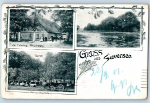 Lower Saxony Germany Postcard Multiview Greetings from Sieversen 1901