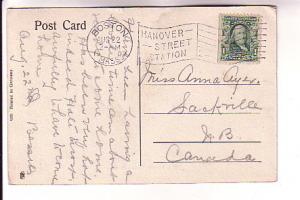 Public Library Boston Massachusetts, Used  1907 Flag Cancel