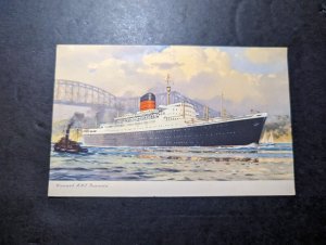 Mint England Ship Postcard Cunard Line RMS Saxonia