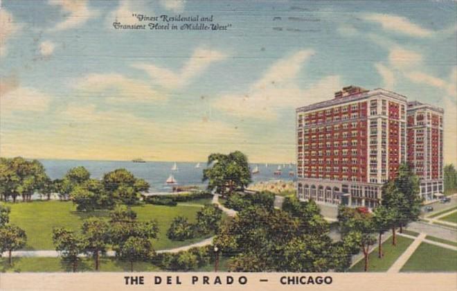 Illinois Chicago The Del Prado Hotel 1949 Curteich