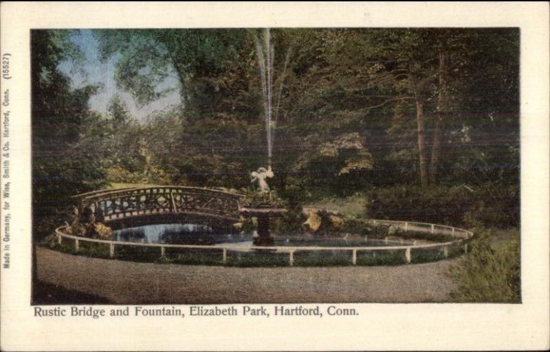 Hartford CT Bridge & Fountain c1905 Reichner Bros Postcard