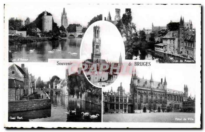 Old Postcard Remembrance of Bruges