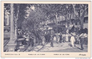 BARCELONA, Cataluna, Spain; Rambla de las Flores, 10-20s