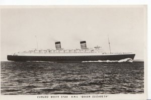 Shipping Postcard - Cunard White Star Line - R.M.S Queen Elizabeth  A5148