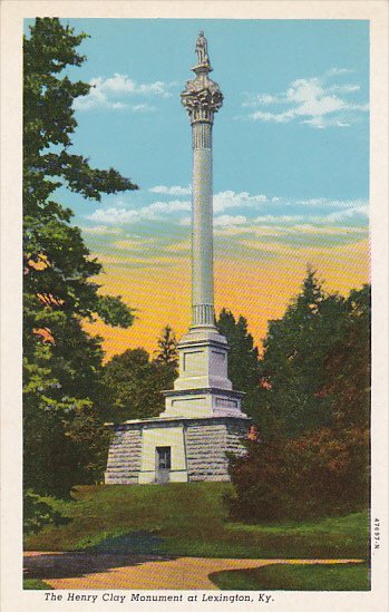 Kentucky Lexington The Henry Clay Monument Curteich
