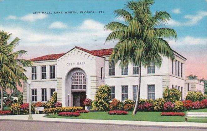 Florida Lake Worth City Hall 1947