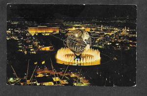 1964 New York World's Fair Postcard Unisphere!