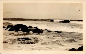 RPPC Real Photo Postcard Beautiful Surf Atlantic Ocean Coast ~1910 K64