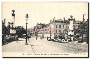 Old Postcard Lyon du Midi and Tobacco Factory Course