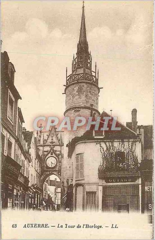 Modern Postcard Auxerre The Clock Tower