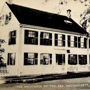 Anchorage By The Sea Massachusetts 1940-50 Postcard Hotel Mattapoisett PCBG12B