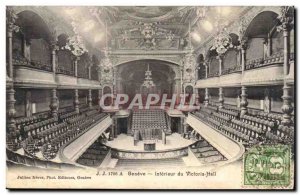 Switzerland - Schweiz - Geneva Victoria Hall Interior - Old Postcard