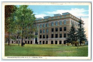1915 Exterior Engineering Building M. A. C. Lansing Michigan MI Vintage Postcard
