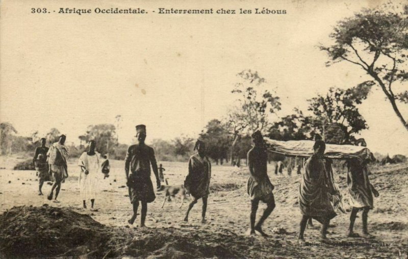 CPA AK Sénégal Afrique Fortier 303. Enterrement chez les Lébous (68123)