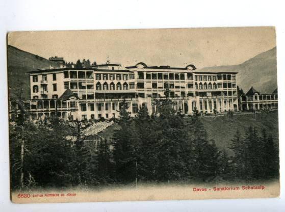 147415 SWITZERLAND DAVOS Sanatorium Schatzalp Vintage postcard