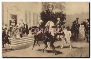 Old Postcard General Washington Presenting The Count De Rochambeau At Mount V...