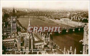 Postcard Modern Unique View of Houses of Parliament and Westminster Bridge Co...