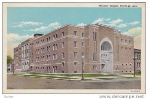 Street view showing Masonic Temple, Hastings,  Nebraska,  PU-1946