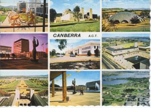 Canberra Australia Multiview Hobart Place Anzac Parade Aerial View Postcard D24