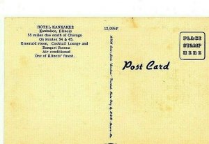 Postcard Interior & Exterior Views of Hotel Kankakee in Chicago, IL.   R2