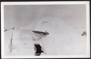 Canada's North - IGLOO - RPPC Real Photo Post Card AZO 1945-49