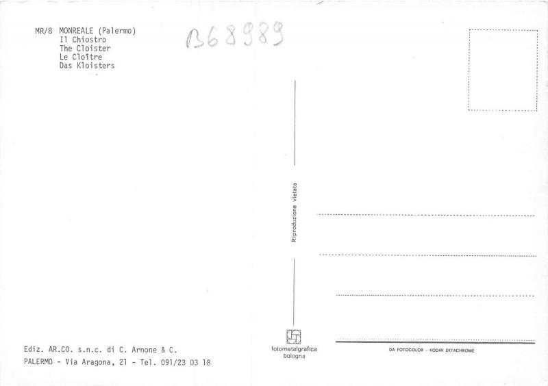 B68989 Il Chiostro Monreale Palermo  italy