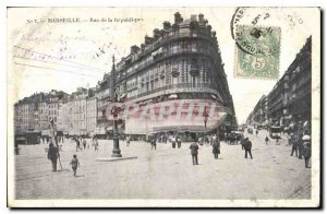 Postcard Old Marseille Rue de la Republique