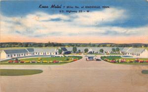 A60/ Knoxville Tennessee Tn Postcard Knox Motel Linen Roadside 1954