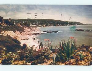1947 Scene AT BEACH Laguna Beach California CA M7713