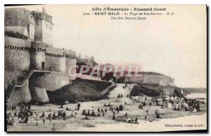 Old Postcard Emerald Coast Emerald Coast Saint Malo Bon Secours Beach