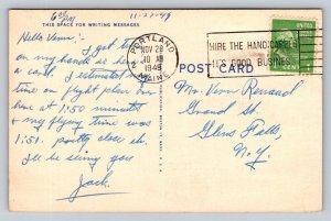 1949 Portland  Maine    Postcard