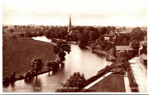 England Stratford-On-Avon River Avon & Holy Trinity Church