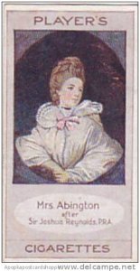 Player Vintage Cigarette Card Bygone Beauties 1914 Mrs Abington