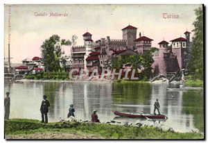 Old Postcard Castello Medioevale Torino