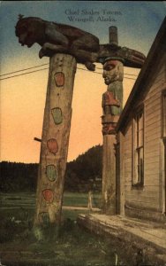 Wrangell Alaska AK Chief Shakes Totems Indigenous Culture c1910 Postcard