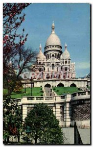 Old Postcard The Paris Secre Basilica heart of Montmartre for gardens