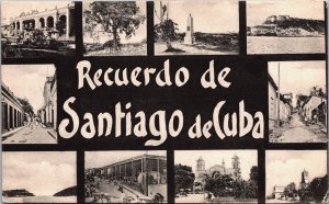 Cuba Recuerdo De Santiago De Cuba Vintage Postcard C123