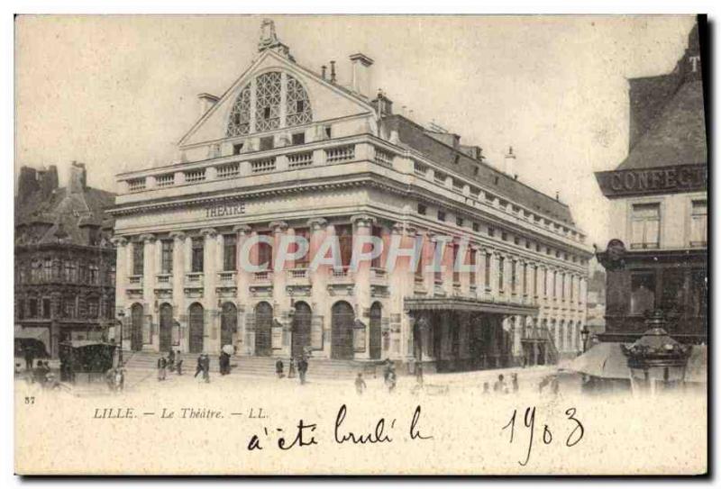 Old Postcard The Lille Theater