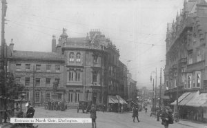 Darlington England North Gate Entrance Real Photo Postcard AA70121