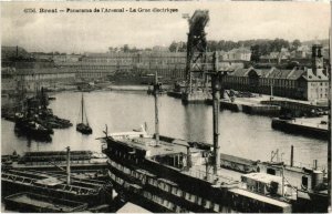 CPA Brest- Panorama de l'Arsenal,La Grue electrique FRANCE (1025595)