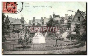 Old Postcard Paris Square and Musee De Cluny